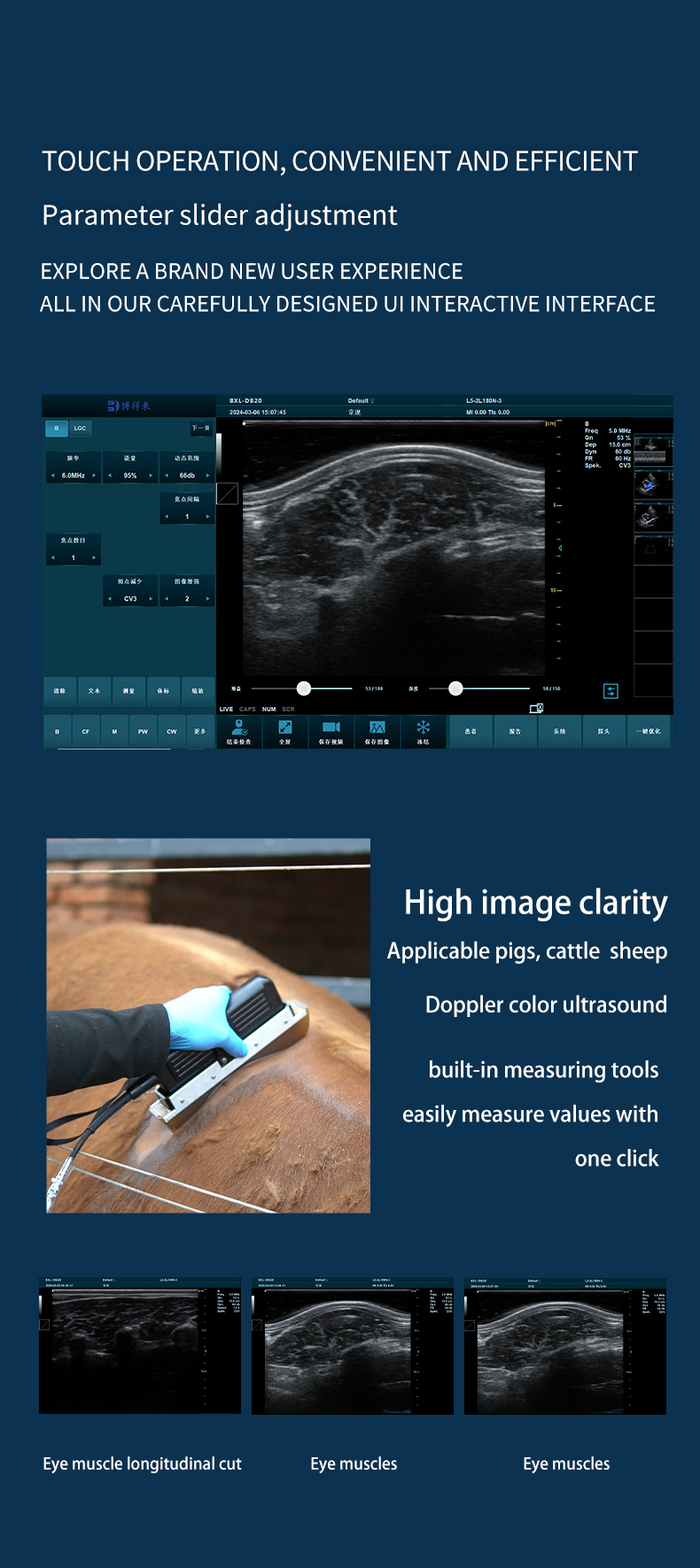 BXL-DZ20 Veterinary back fat eye muscle measuring instrument(图5)