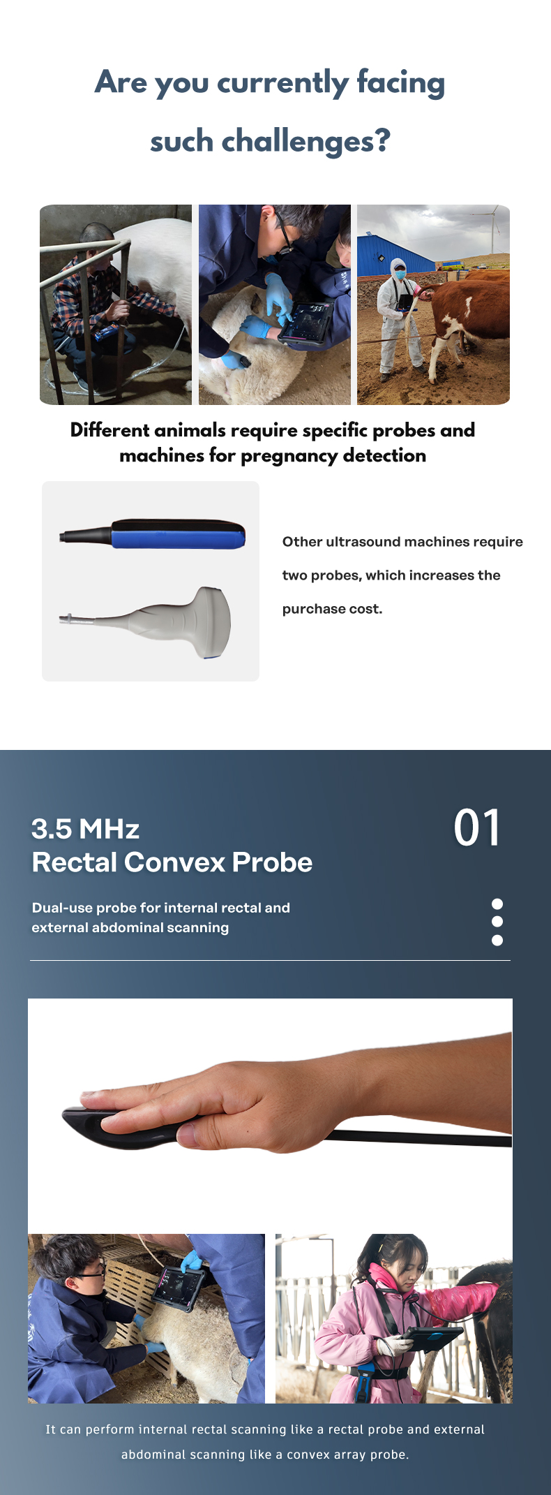 Portable wireless doppler veterinary ultrasound machine BXL-S204(图3)